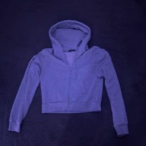 Brandy Melville Cropped Zip-up Hoodie